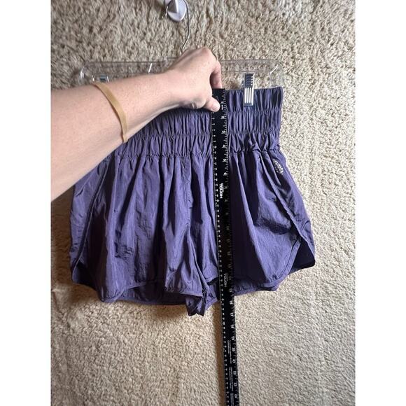 Free People Movement The Way Home Blue Purple High Waist Running Shorts Sz M - Picture 6 of 11